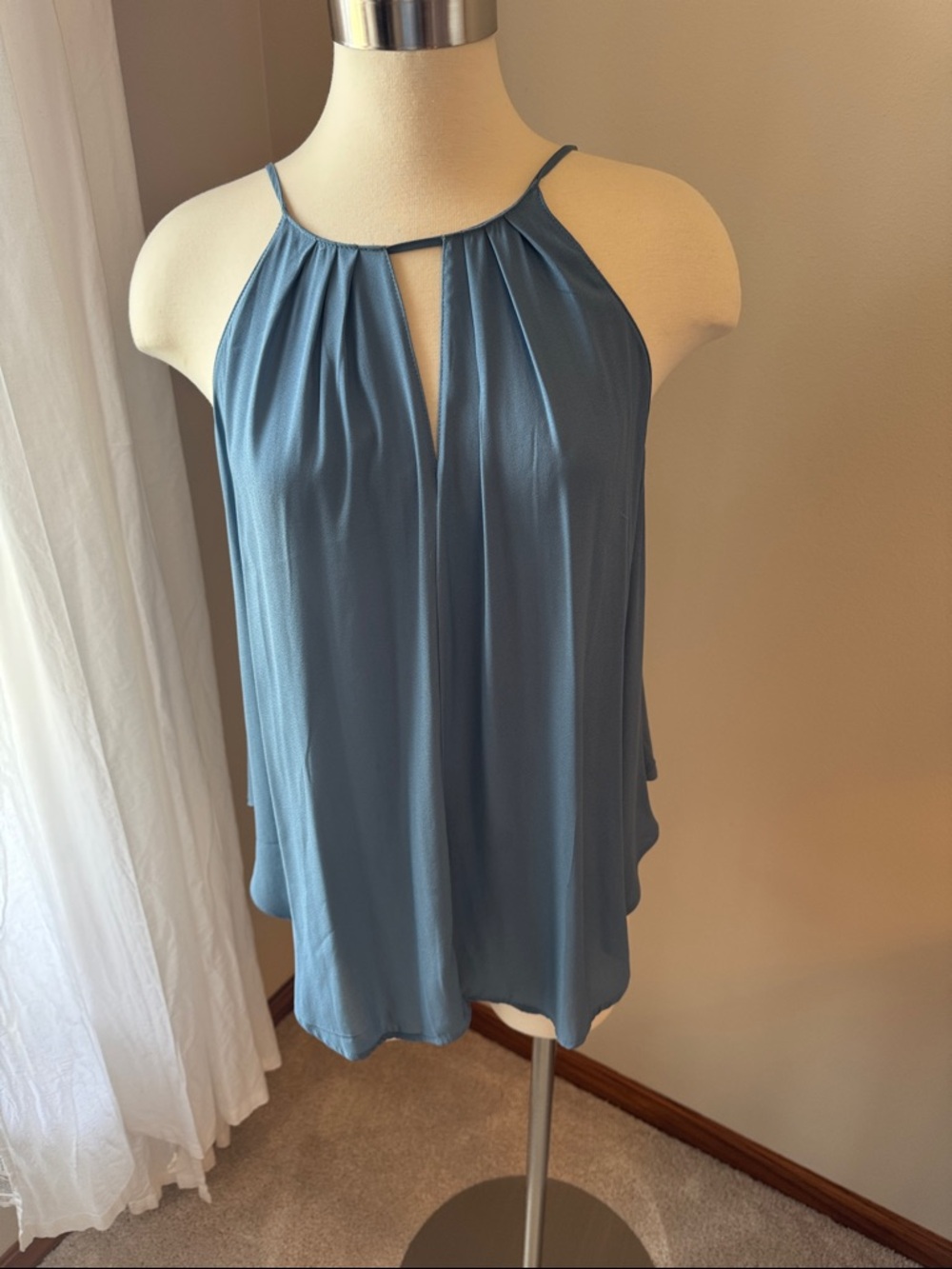 Lush Blue Halter Neck Women's Top